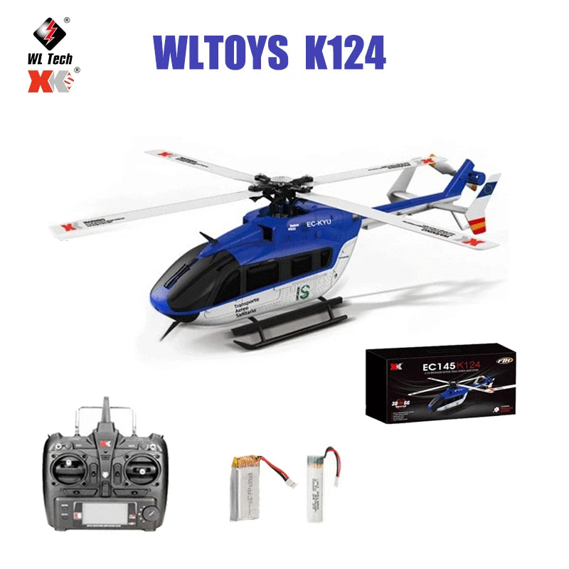 WLtoys XK K124 RC Helicopter – 6CH Brushless 3D/6G