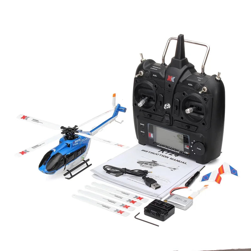 WLtoys XK K124 RC Helicopter – 6CH Brushless 3D/6G