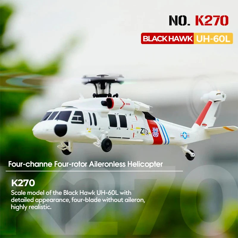 WLtoys K270 Black Hawk UH-60L RC Helicopter – 4CH Brushless