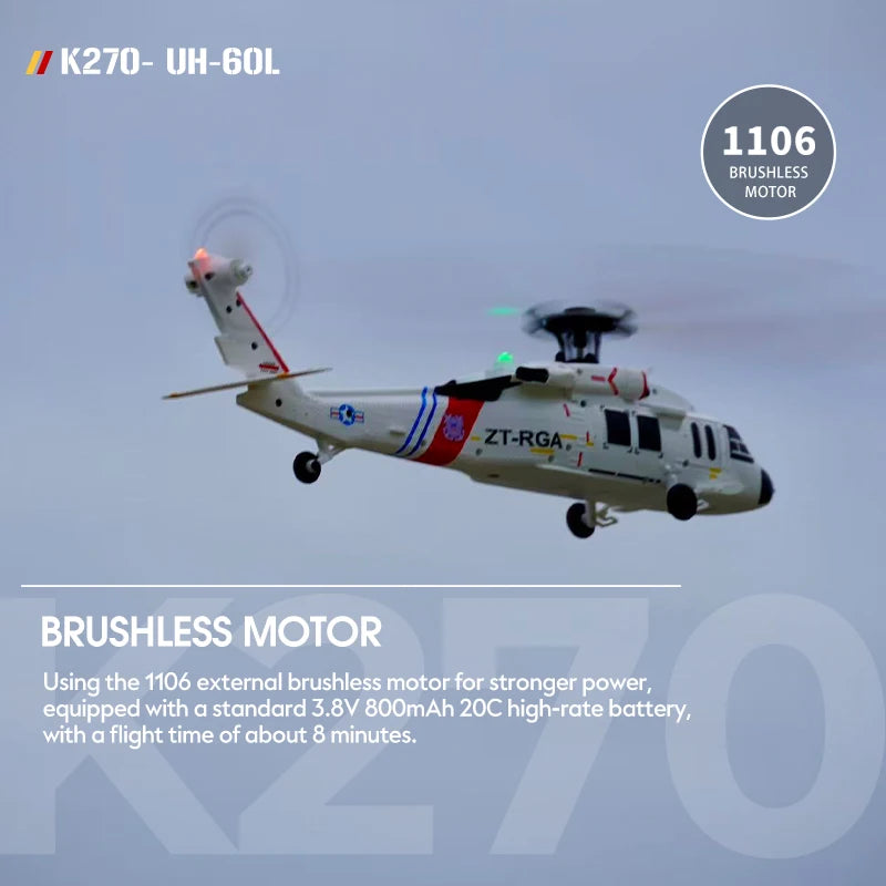 WLtoys K270 Black Hawk UH-60L RC Helicopter – 4CH Brushless