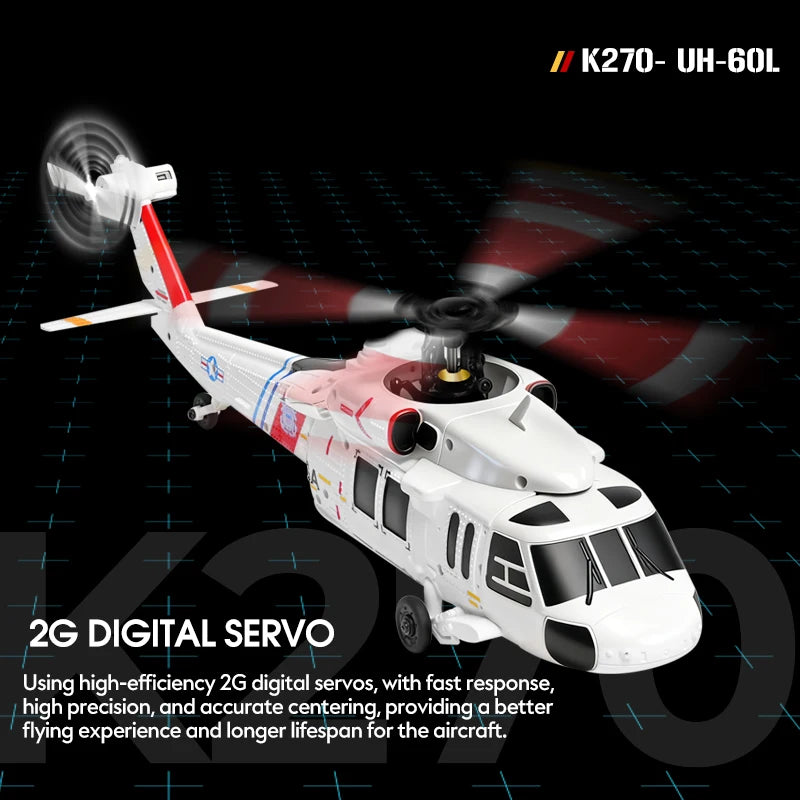WLtoys K270 Black Hawk UH-60L RC Helicopter – 4CH Brushless