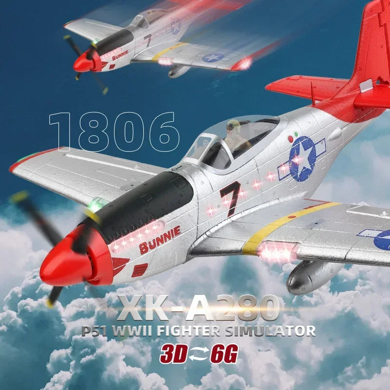 WLtoys XK A280 P-51 RC Airplane 3D/6G 2.4GHz Brushless