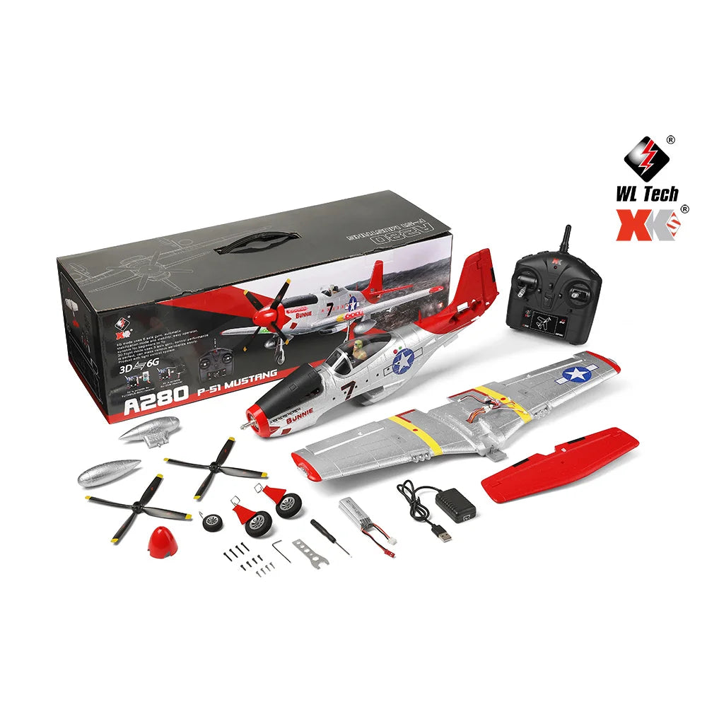 WLtoys XK A280 P-51 RC Airplane 3D/6G 2.4GHz Brushless