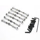 Metal Upgrade Adjustable Rod Full Set Rod Accessories for Wltoys 144001 1/14 RC Car Parts