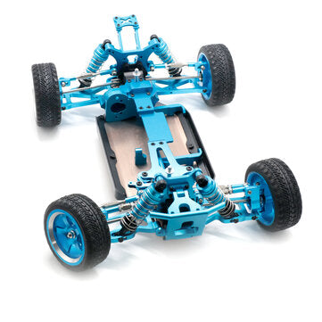 Upgraded CNC Metal RC Car Frame w/ Metal Differential For Wltoys 144001 144010 144002 Vehicle Models With Tire Motor Gear RC Car Parts