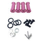 Wltoys 144001 1/14 Upgrade Metal RC Car Parts Swing Arm C Seat Connector Steering Cup Rear Wheel Seat Rod Gear Pink