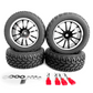 4PCS Upgrade Larger 75mm/82mm Tires Wheels Metal Rims 12mm Hex for Wltoys 144001 144010 124018 124019 RC Car Vehicles Parts