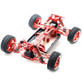 Upgraded CNC Metal RC Car Frame w/ Metal Differential For Wltoys 144001 144010 144002 Vehicle Models With Tire Motor Gear RC Car Parts