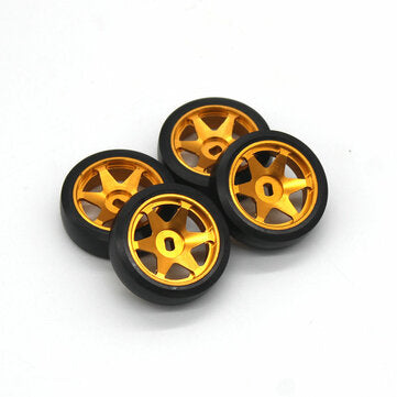 1/28 Metal Upgraded RC Car Wheel Hub With Tire 22mm For Wltoys 284131 K989 Mini-q Vehicle Models Parts
