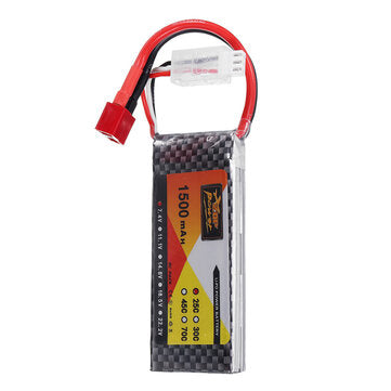 ZOP Power 7.4V 1500mAh 2S 25C Lipo Battery T Plug for  for WLtoys 144001 A959-B A969-B A979-B 1/18 HBX 16889 RC Car