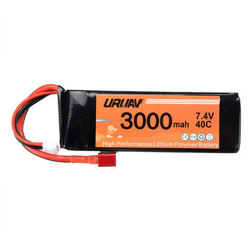 URUAV 7.4V 3000mah Battery 40C T Plug for WLtoys 144001 124018 124019 104001 124016 017 RC Car Part