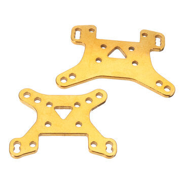 2PCS Wltoys 124017 124019 1/12 RC Car Spare Metal Front Rear Shock Absorber Plate Board 1833 Vehicles Model Parts