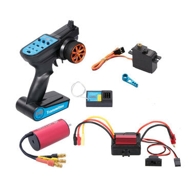 Wltoys A959 A979 A959-B 1/18 RC Car Upgraded Brushless 2435 Motor 35A ESC 21G Servo TX RX Combo Set Parts