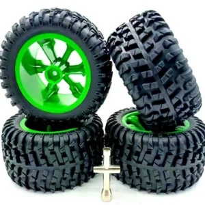 4PCS Upgraded Tires Wheels Rims for Wltoys 104001 1/10 RC Car Vehicles Model Spare Parts